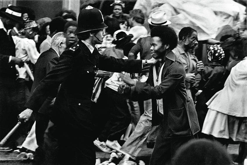 Robert Golden's photograph from the Notting Hill carnival riots in 1976.